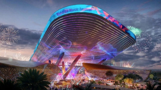 Arabové staví nový okruh Formule 1 se zatáčkou 70 metrů nad zemí. Není to vtip, už vzniká. A do cirkusu dnešní F1 zapadne skvěle