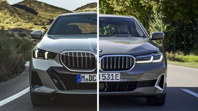 Comparez la nouvelle BMW Série 5 avec l'ancienne, vous serez étonné de les voir côte à côte.