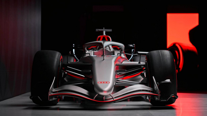 Audi poprvé ukázalo svůj monopost F1 pro příští rok. Tedy vlastně jen barvy, tedy vlastně vůbec nic