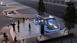 Un prototype de la nouvelle Tesla encore secrète a été filmé, on dirait une serre sur roues - 4 - Tesla robotic taxi 2017 visualization 01
